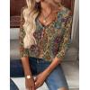 Zeagoo Women Tops Loose Fit Long Sleeve V Neck T Shirts Business Casual Blouses Dressy Fall Fashion Work Clothes(Multicolor-mz721)