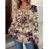 Zeagoo Women Tops Loose Fit Long Sleeve V Neck T Shirts Business Casual Blouses Dressy Fall Fashion Work Clothes(Multicolor-mz857)