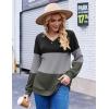 Zeagoo Women Waffle Knit Tops V Neck Long Sleeve Tunics Color Block Casual Blouse Fall Fashion 2026 Button Decor T Shirt(Black/Grey/Army Green)
