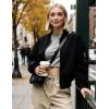 Zeagoo Women’s Bomber Jacket Casual Coat Zip Up Spring Fall Clothes with Pockets S-XXL(A-black)
