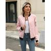 Zeagoo Women’s Bomber Jacket Casual Coat Zip Up Spring Fall Clothes with Pockets S-XXL(A-pink)