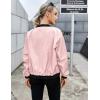 Zeagoo Women’s Bomber Jacket Casual Coat Zip Up Spring Fall Clothes with Pockets S-XXL(A-pink)