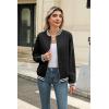 Zeagoo Women’s Bomber Jacket Casual Coat Zip Up Spring Fall Clothes with Pockets S-XXL(Black Stripes)
