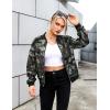 Zeagoo Women’s Bomber Jacket Casual Coat Zip Up Spring Fall Clothes with Pockets S-XXL(Green)