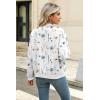Zeagoo Women’s Bomber Jacket Casual Coat Zip Up Spring Fall Clothes with Pockets S-XXL(White Print)