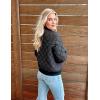 Zeagoo Women’s Bomber Jacket Casual Coat Zip Up Spring Fall Clothes with Pockets S-XXL(Z_black)