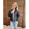 Zeagoo Women’s Bomber Jacket Casual Coat Zip Up Spring Fall Clothes with Pockets S-XXL(Z_black)