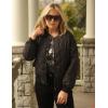 Zeagoo Women’s Bomber Jacket Casual Coat Zip Up Spring Fall Clothes with Pockets S-XXL(Z_black)