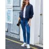 Zeagoo Women’s Bomber Jacket Casual Coat Zip Up Spring Fall Clothes with Pockets S-XXL(Z_navy Blue)