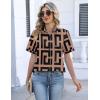 Zeagoo Womens Button Down Blouse Rolled Cuffed Short Sleeve Shirts Casual Work Blouse Summer Hawaiian Outfits(Jh308)