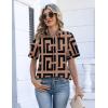 Zeagoo Womens Button Down Blouse Rolled Cuffed Short Sleeve Shirts Casual Work Blouse Summer Hawaiian Outfits(Jh308)