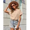 Zeagoo Womens Button Down Shirts Casual Short Sleeve Dress Shirt Textured Collared Summer Clothes Work Blouse(Apricot)