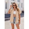 Zeagoo Womens Button Down Shirts Casual Short Sleeve Dress Shirt Textured Collared Summer Clothes Work Blouse(Apricot)