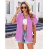 Zeagoo Womens Button Down Shirts Casual Short Sleeve Dress Shirt Textured Collared Summer Clothes Work Blouse(Lavender)