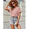 Zeagoo Womens Button Down Shirts Casual Short Sleeve Dress Shirt Textured Collared Summer Clothes Work Blouse(Pink)