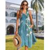Zeagoo Womens Casual Dress for Summer Tank Dress Loose Flowy Beach Dress with Pockets Hankerchief Flare Midi Sundress 2026(01 Blue)