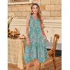 Zeagoo Womens Casual Dress for Summer Tank Dress Loose Flowy Beach Dress with Pockets Hankerchief Flare Midi Sundress 2026(01 Green)