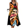 Zeagoo Womens Casual Dress for Summer Tank Dress Loose Flowy Beach Dress with Pockets Hankerchief Flare Midi Sundress 2026(02 Black)