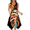 Zeagoo Womens Casual Dress for Summer Tank Dress Loose Flowy Beach Dress with Pockets Hankerchief Flare Midi Sundress 2026(02 Black)