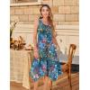 Zeagoo Womens Casual Dress for Summer Tank Dress Loose Flowy Beach Dress with Pockets Hankerchief Flare Midi Sundress 2026(02 Blue)