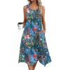 Zeagoo Womens Casual Dress for Summer Tank Dress Loose Flowy Beach Dress with Pockets Hankerchief Flare Midi Sundress 2026(02 Blue)