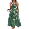 Zeagoo Womens Casual Dress for Summer Tank Dress Loose Flowy Beach Dress with Pockets Hankerchief Flare Midi Sundress 2026(02 Green)