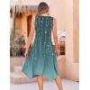 Zeagoo Womens Casual Dress for Summer Tank Dress Loose Flowy Beach Dress with Pockets Hankerchief Flare Midi Sundress 2026(03 Green)