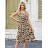 Zeagoo Womens Casual Dress for Summer Tank Dress Loose Flowy Beach Dress with Pockets Hankerchief Flare Midi Sundress 2026(Beige Sf154)