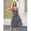 Zeagoo Womens Casual Dress for Summer Tank Dress Loose Flowy Beach Dress with Pockets Hankerchief Flare Midi Sundress 2026(Blue Mz473)