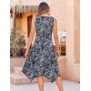 Zeagoo Womens Casual Dress for Summer Tank Dress Loose Flowy Beach Dress with Pockets Hankerchief Flare Midi Sundress 2026(Blue Mz473)