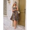 Zeagoo Womens Casual Dress for Summer Tank Dress Loose Flowy Beach Dress with Pockets Hankerchief Flare Midi Sundress 2026(Brown Mz721)
