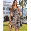Zeagoo Womens Casual Dress for Summer Tank Dress Loose Flowy Beach Dress with Pockets Hankerchief Flare Midi Sundress 2026(Brown Xh531)