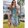 Zeagoo Womens Casual Dress for Summer Tank Dress Loose Flowy Beach Dress with Pockets Hankerchief Flare Midi Sundress 2026(Gray Green)