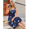 Zeagoo Womens Casual Dress for Summer Tank Dress Loose Flowy Beach Dress with Pockets Hankerchief Flare Midi Sundress 2026(Navy Bf318)