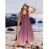 Zeagoo Womens Casual Dress for Summer Tank Dress Loose Flowy Beach Dress with Pockets Hankerchief Flare Midi Sundress 2026(Purple Print)