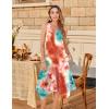 Zeagoo Womens Casual Dress for Summer Tank Dress Loose Flowy Beach Dress with Pockets Hankerchief Flare Midi Sundress 2026(Tie Dye)