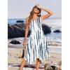 Zeagoo Womens Casual Dress for Summer Tank Dress Loose Flowy Beach Dress with Pockets Hankerchief Flare Midi Sundress 2026(White)