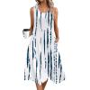 Zeagoo Womens Casual Dress for Summer Tank Dress Loose Flowy Beach Dress with Pockets Hankerchief Flare Midi Sundress 2026(White)