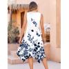 Zeagoo Womens Casual Dress for Summer Tank Dress Loose Flowy Beach Dress with Pockets Hankerchief Flare Midi Sundress 2026(White Wf118)
