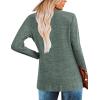 Zeagoo Women’s Casual Tunic Tops Long Sleeve Shirts for Leggings V Neck Button Fall Pullover Blouse Loose Sweatshirts(Army Green)