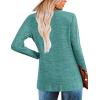 Zeagoo Women’s Casual Tunic Tops Long Sleeve Shirts for Leggings V Neck Button Fall Pullover Blouse Loose Sweatshirts(Bg)
