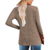 Zeagoo Women’s Casual Tunic Tops Long Sleeve Shirts for Leggings V Neck Button Fall Pullover Blouse Loose Sweatshirts(Coffee-02)