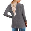 Zeagoo Women’s Casual Tunic Tops Long Sleeve Shirts for Leggings V Neck Button Fall Pullover Blouse Loose Sweatshirts(Dark Gray)