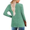 Zeagoo Women’s Casual Tunic Tops Long Sleeve Shirts for Leggings V Neck Button Fall Pullover Blouse Loose Sweatshirts(Gt)