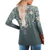 Zeagoo Women’s Casual Tunic Tops Long Sleeve Shirts for Leggings V Neck Button Fall Pullover Blouse Loose Sweatshirts(Wf71)
