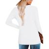 Zeagoo Women’s Casual Tunic Tops Long Sleeve Shirts for Leggings V Neck Button Fall Pullover Blouse Loose Sweatshirts(White)