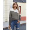 Zeagoo Women’s Color Block Tops Long Sleeve Fall Tunic Top Casual Round Neck Pullover Shirts Dressy Work Outfit 2025(01-pat1)