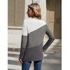 Zeagoo Women’s Color Block Tops Long Sleeve Fall Tunic Top Casual Round Neck Pullover Shirts Dressy Work Outfit 2025(01-pat1)