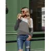 Zeagoo Women’s Color Block Tops Long Sleeve Fall Tunic Top Casual Round Neck Pullover Shirts Dressy Work Outfit 2025(01-pat1)