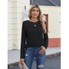 Zeagoo Women’s Color Block Tops Long Sleeve Fall Tunic Top Casual Round Neck Pullover Shirts Dressy Work Outfit 2025(Black)